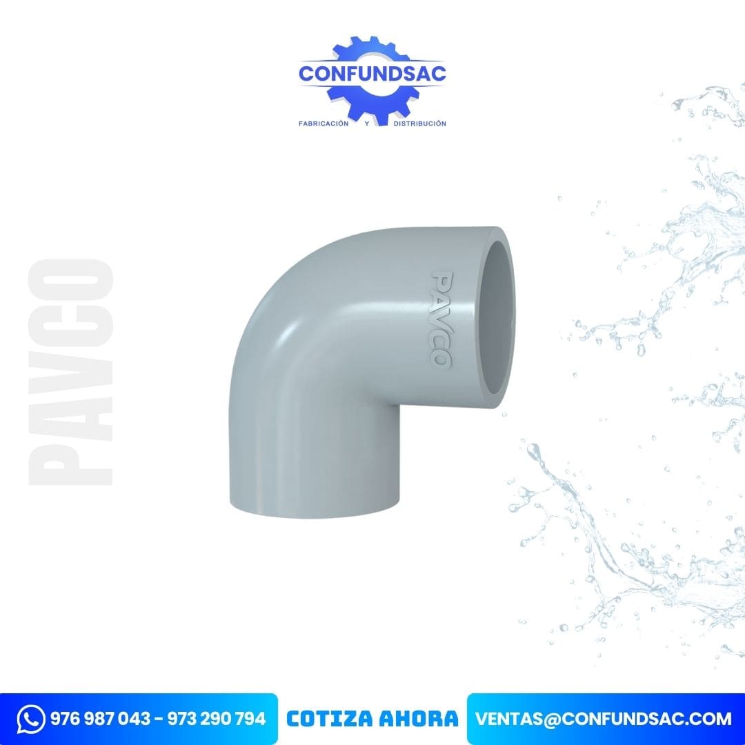 Codo 90° sin-Rosca Agua PAVCO – Confundsac